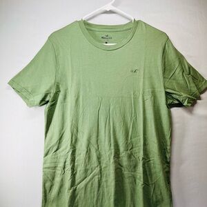 Hollister Men's Light Green Tee‎